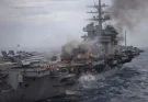 🎬USS Abraham Lincoln Naval Giant Under Attack, at least 3 soldiers…See more